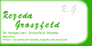 rezeda groszfeld business card